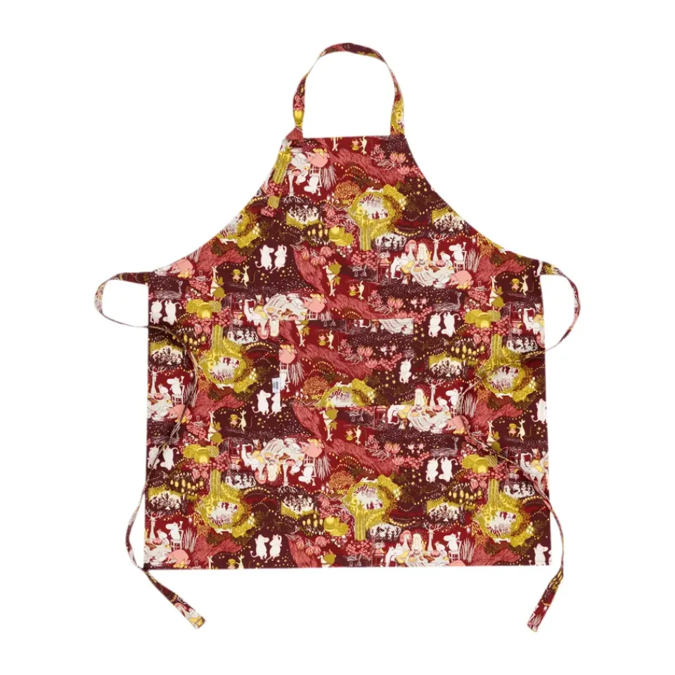 Moomin Arabia Festive Moments Moomin Apron, 87x94 cm Red