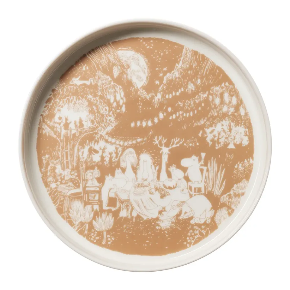 Round Flat Oven & Flan Dishes^Moomin Arabia Festive Moments Moomin pie dish, Ø28 cm Beige