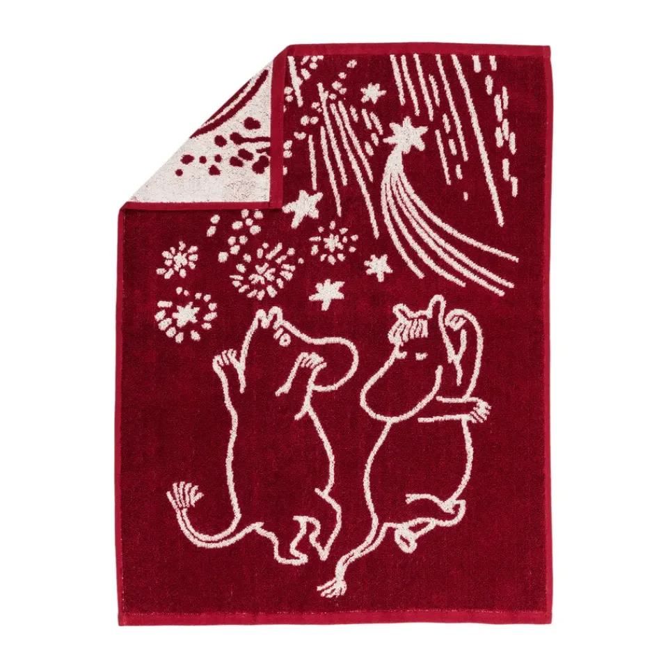 Best Moomin Arabia Festive Moments Moomin Towel, 50x70 cm Red