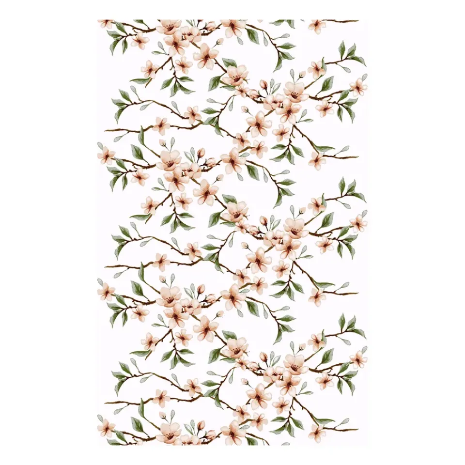 Clearance Arvidssons Textil Fägring fabric, Peach-white PinkWhite