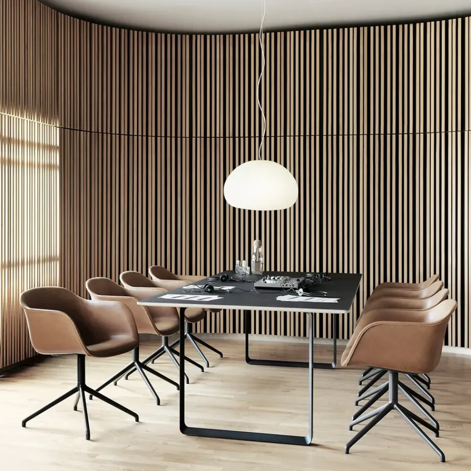 Office Chairs^Muuto Fiber armchair office chair swivel base with return, -anthracite base Black