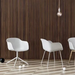 Office Chairs^Muuto Fiber armchair office chair swivel base with return, -anthracite base Black