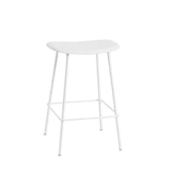 Discount Muuto Fiber Tube bar chair 65 cm, White