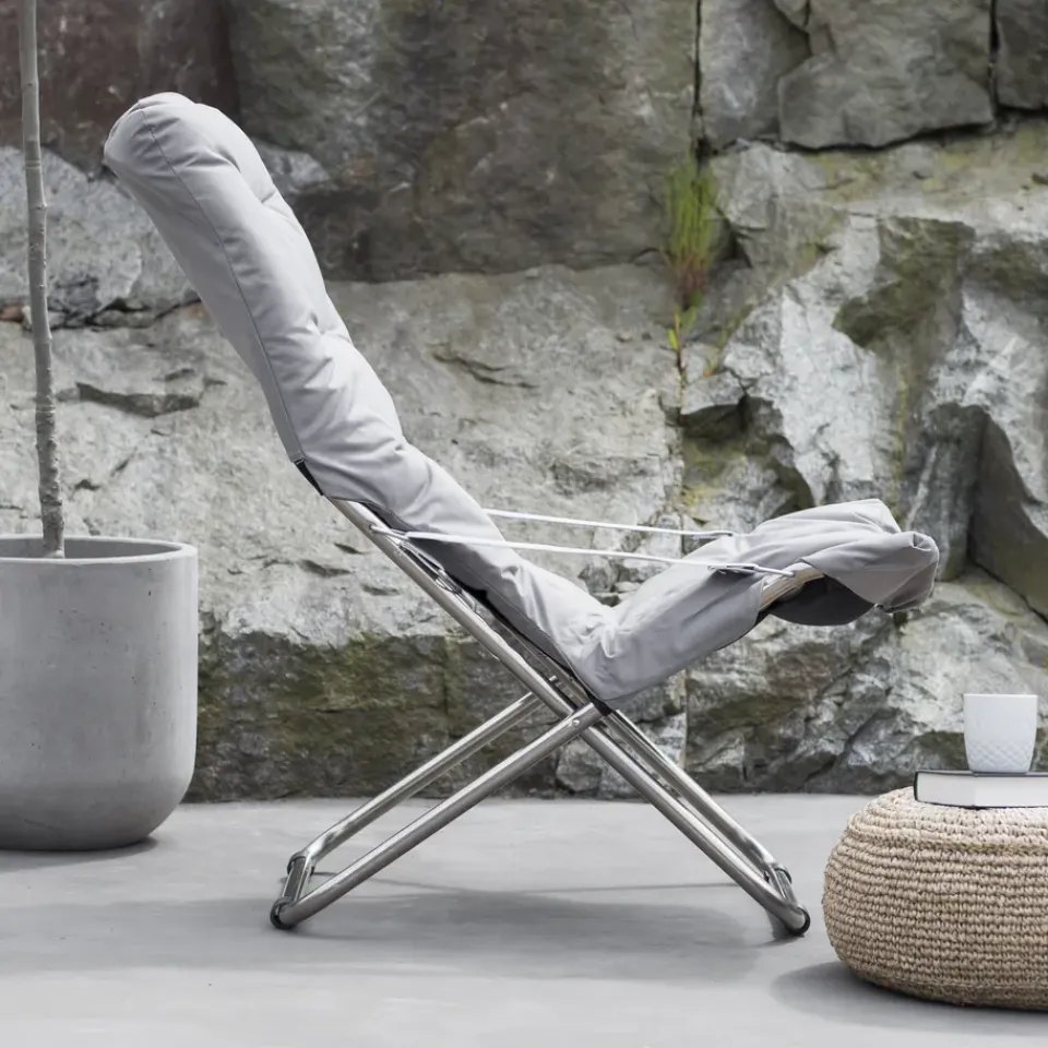 Best Fiam Fiesta Soft sun lounger, Fabric -aluminium frame Grey