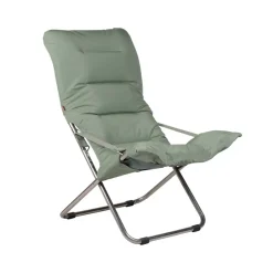 Seating^Fiam Fiesta Soft sun lounger, Fabric sage -aluminium frame Green