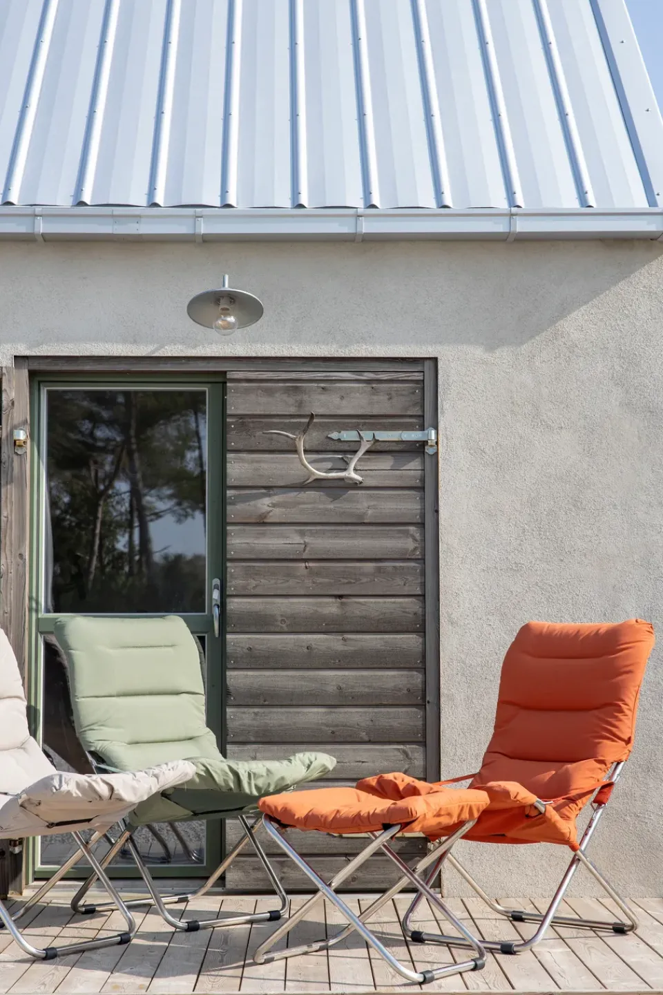 Seating^Fiam Fiesta Soft sun lounger, Fabric sage -aluminium frame Green