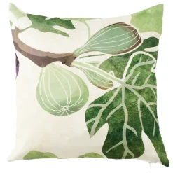 Cushion Covers^Klippan Yllefabrik Figs pillowcase, -white Green