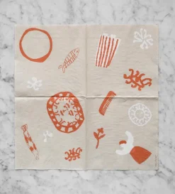 Hot Fine Little Day Figures napkin 20 pack, Beige-red BeigeRed