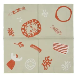 Hot Fine Little Day Figures napkin 20 pack, Beige-red BeigeRed