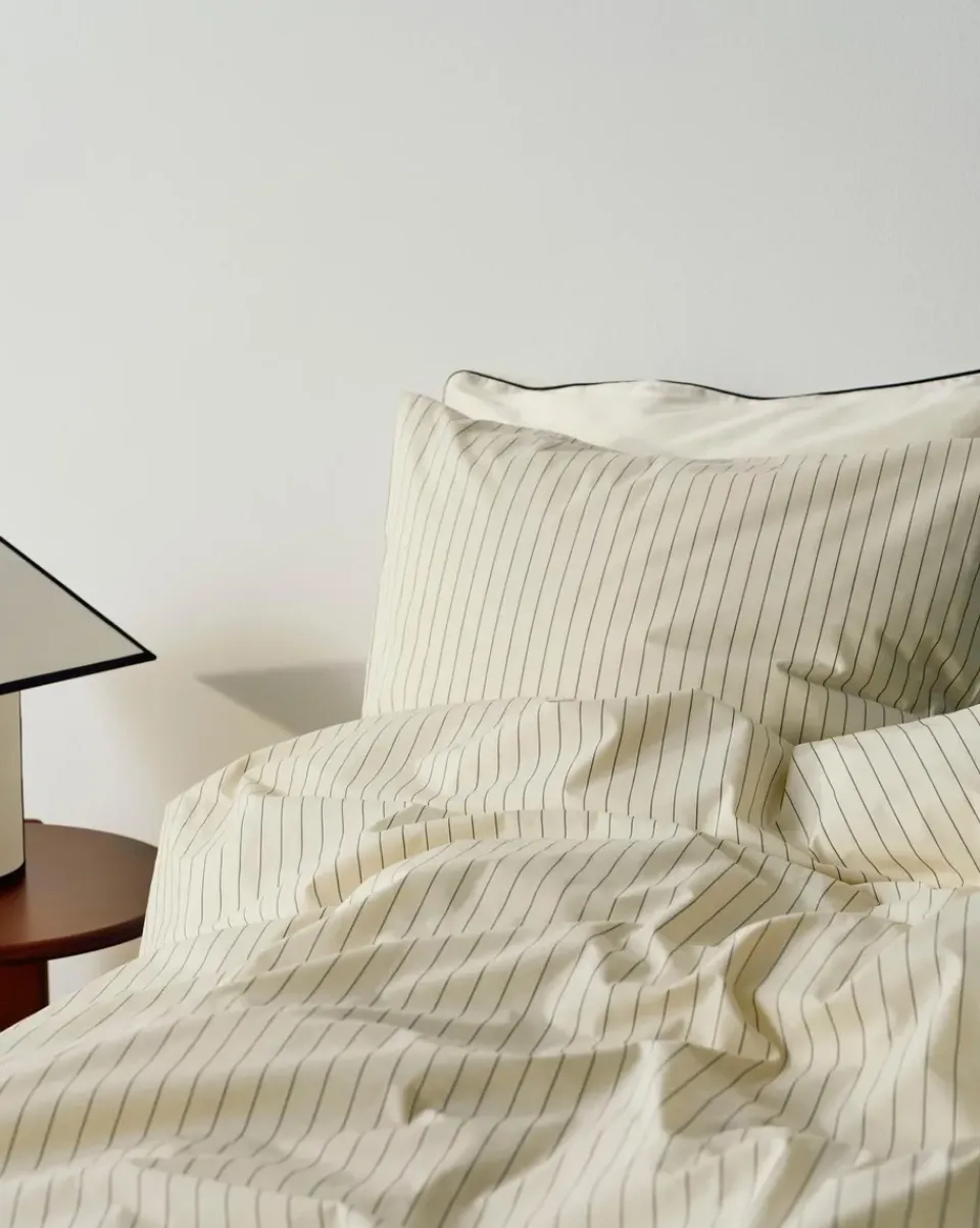 Best HAY Fineline duvet cover 150x210 cm, Ivory Beige