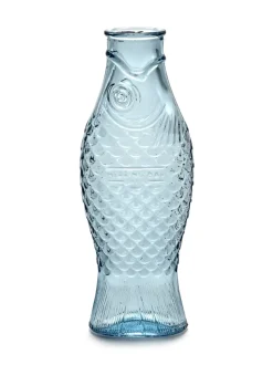 Water Jugs And Carafes^Serax Fish & Fish glass bottle 85 cl, Light Blue