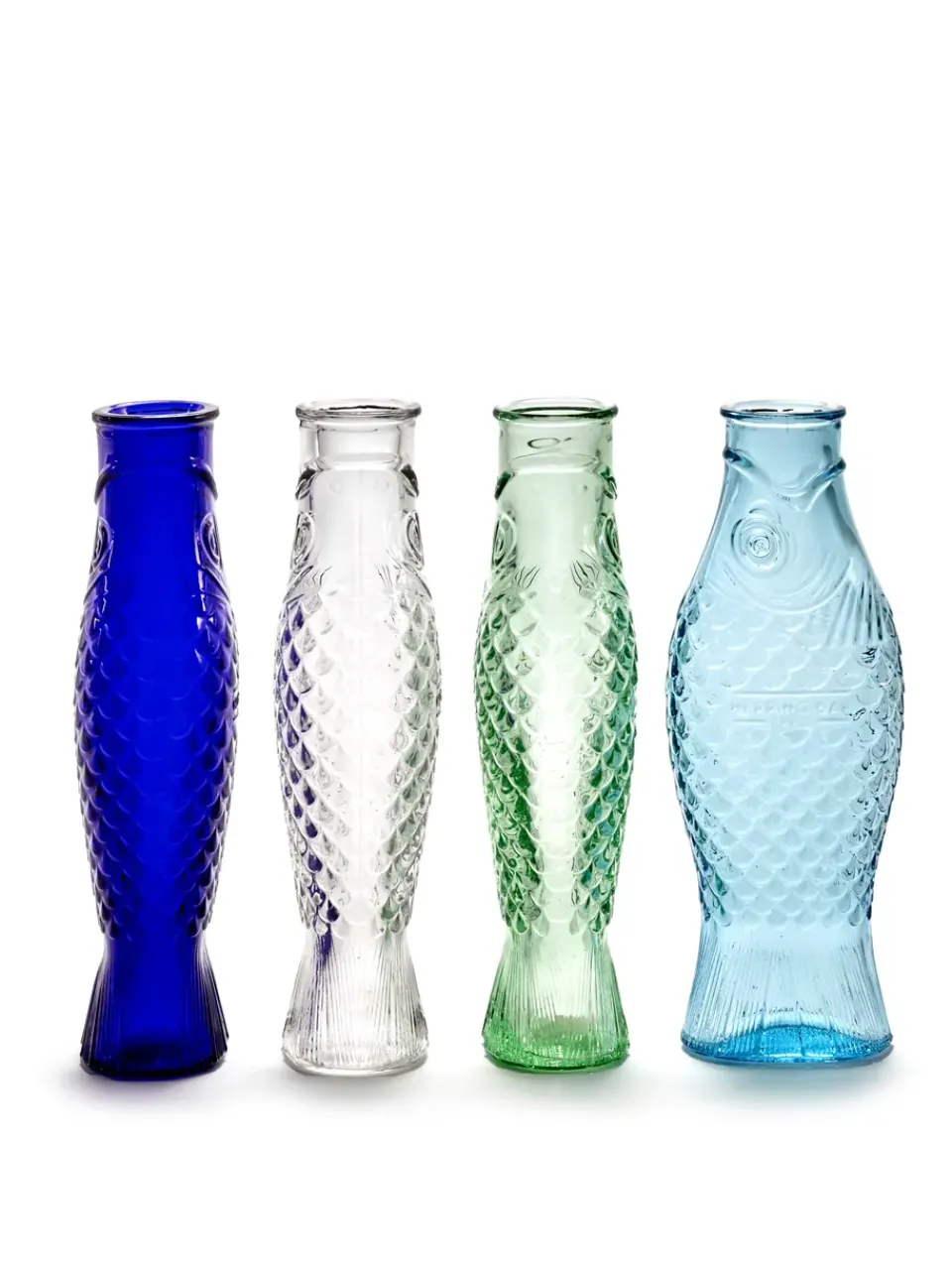 Water Jugs And Carafes^Serax Fish & Fish glass bottle 85 cl, Light Blue