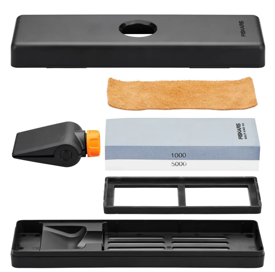 Knife Sharpeners, Stones & Honing Knives^Fiskars knife sharpening set, Black-orange OrangeBlack