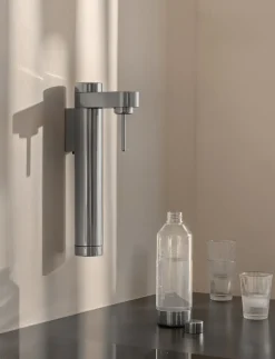 Sale Stelton Fizz Wall-Mounted Soda Machine, Steel Silver-coloured