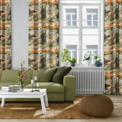 Outlet Arvidssons Textil Fjällvandring fabric, green-rust Multi