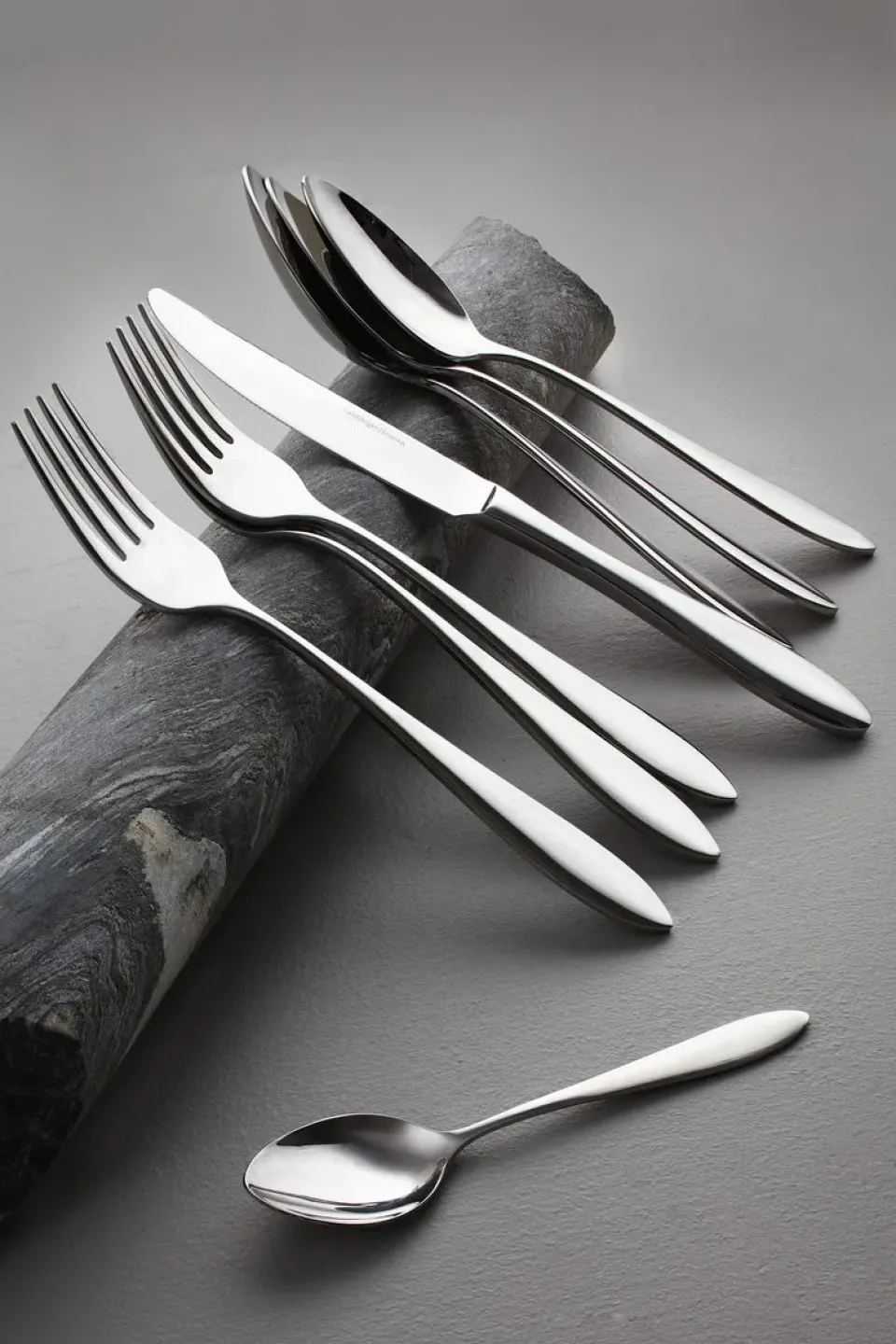 Online Hardanger Bestikk Fjord serving set 5 pieces, Stainless steel Silver-coloured