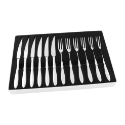 Steak Knives^Hardanger Bestikk Fjord steak cutlery 12 pcs, stainless steel Silver-coloured