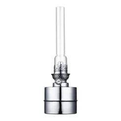 Hot Karlskrona Lampfabrik Flaggskär paraffin lamp, nickel Silver-coloured