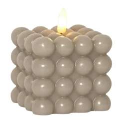 Led-Candles^Star Trading Flamme Dot pillar candle Ø7.5x9.5 cm, Beige