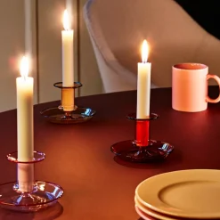 Candle Holders^HAY Flare candlestick, Pink