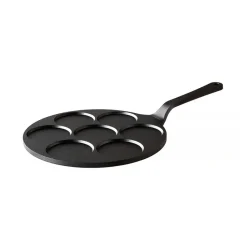 Best Kockums Jernverk Flat pancake pan 24 cm, Black
