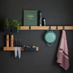 Shelves & Shelving Systems|Shelves & Shelving Systems^Gejst Flex Rail magnetic rail 60 cm, oak- Black