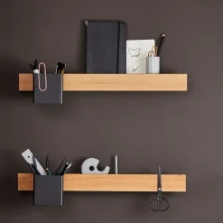 Shelves & Shelving Systems|Shelves & Shelving Systems^Gejst Flex Rail magnetic rail 60 cm, oak- Black