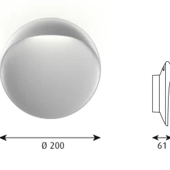Wall Lights^Louis Poulsen Flindt wall lamp Ø20 cm, Aluminum Silver-coloured