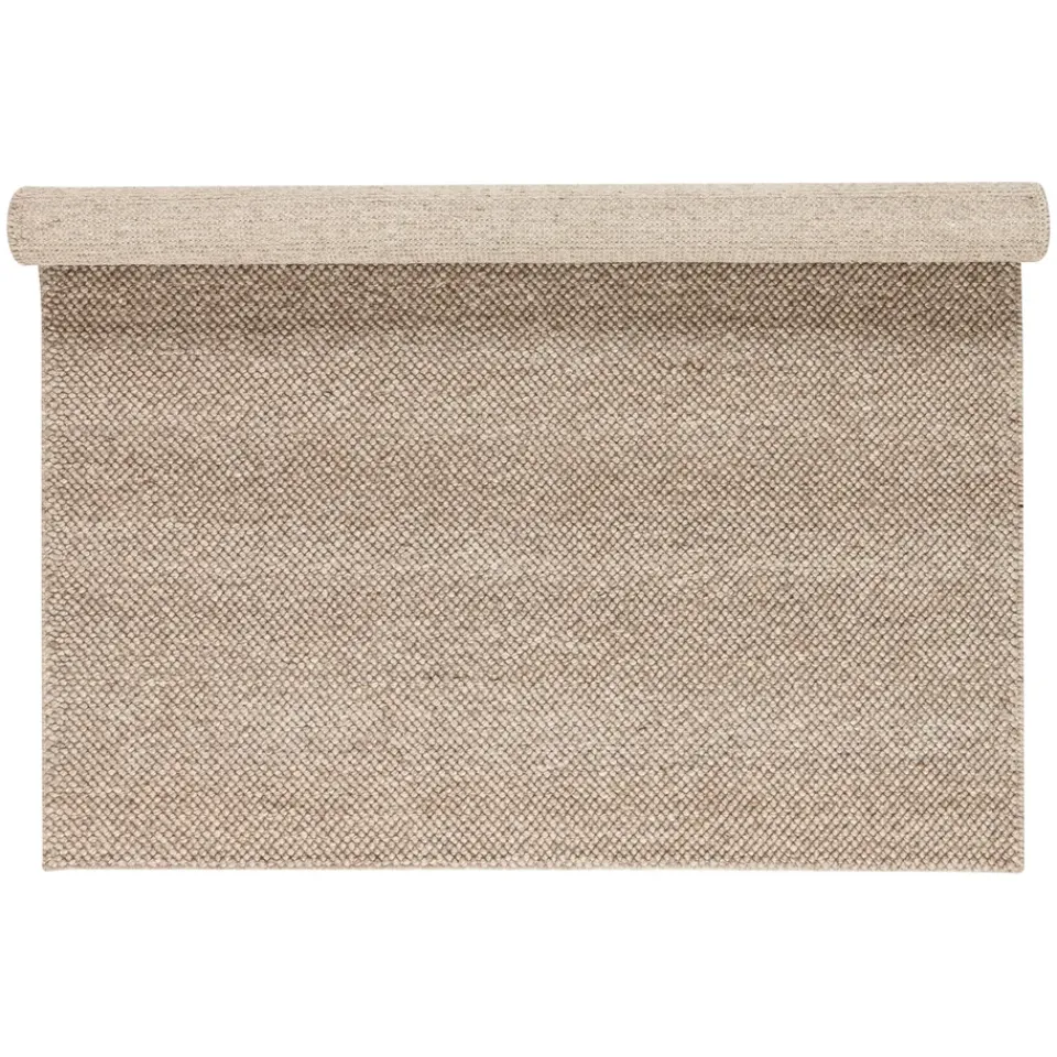 New Scandi Living Flock wool carpet , 170x240 cm Beige