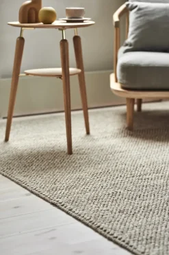 New Scandi Living Flock wool carpet , 170x240 cm Beige