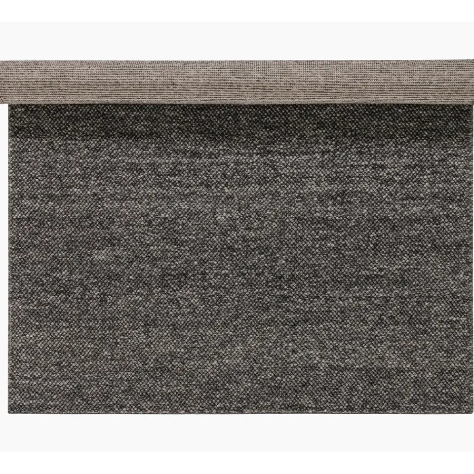 Outlet Scandi Living Flock wool carpet dark , 200x300 cm Grey