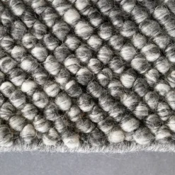 Outlet Scandi Living Flock wool carpet dark , 200x300 cm Grey