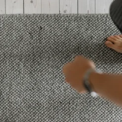 Wool Rugs^Scandi Living Flock wool carpet nature , 170x240 cm Grey