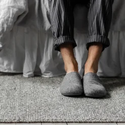 Wool Rugs^Scandi Living Flock wool carpet nature , 170x240 cm Grey
