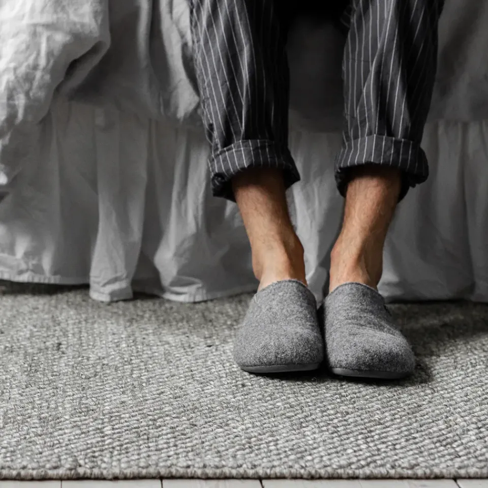 Wool Rugs^Scandi Living Flock wool carpet nature , 170x240 cm Grey