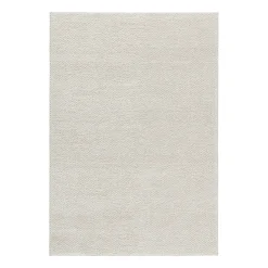 Wool Rugs^Scandi Living Flock wool rug natural , 200x300 cm White