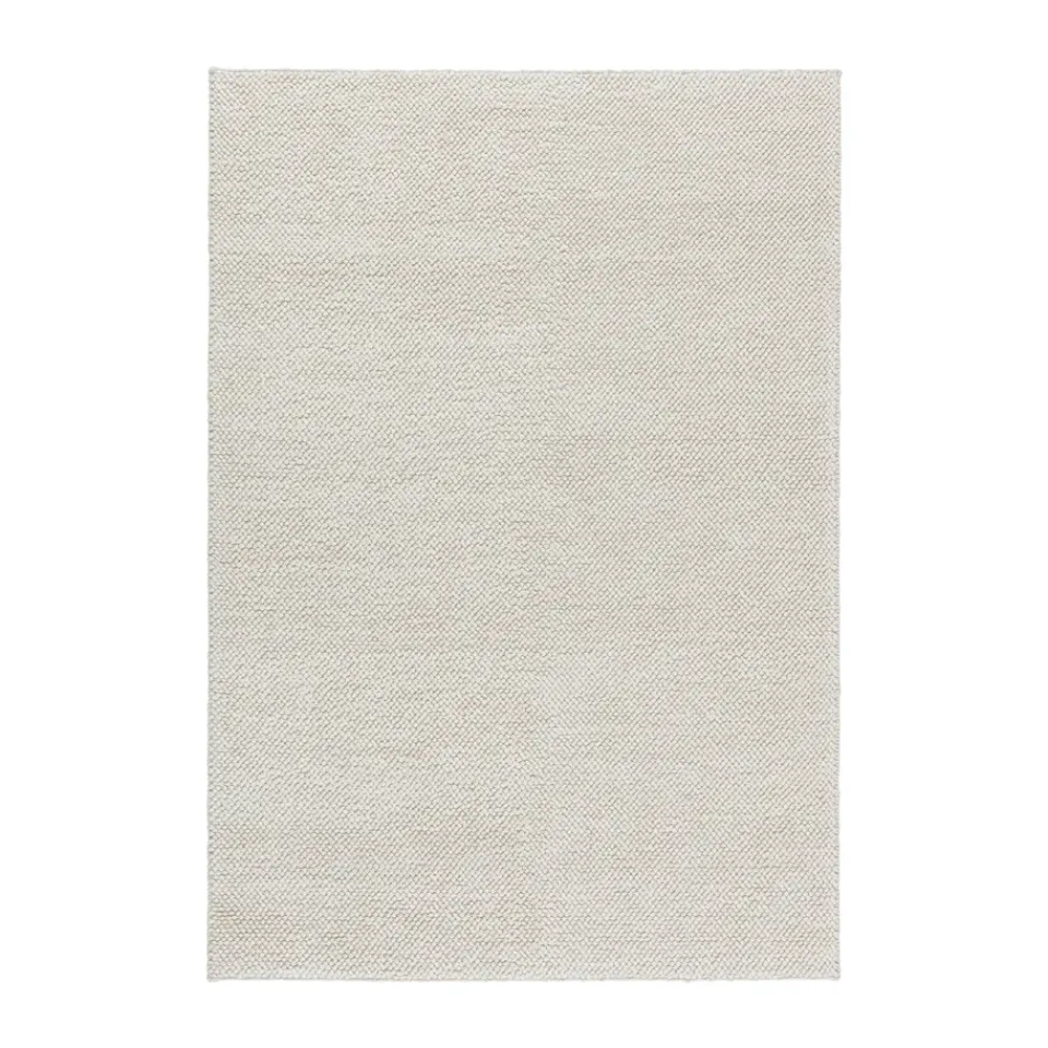 Online Scandi Living Flock wool rug natural , 300x400 cm White