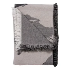 AYTM Floreo throw 130x170 cm, White- Grey