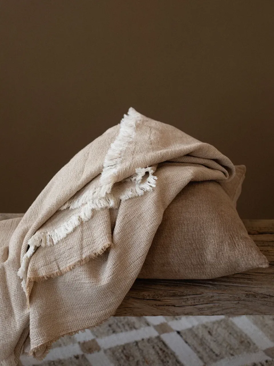 Online Tell Me More Florian throw 135x200 cm, Beige BeigeWhite