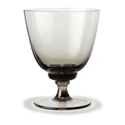 Drinking Glasses & Tumblers^Holmegaard Flow glass on base 35 cl, Smoke Grey