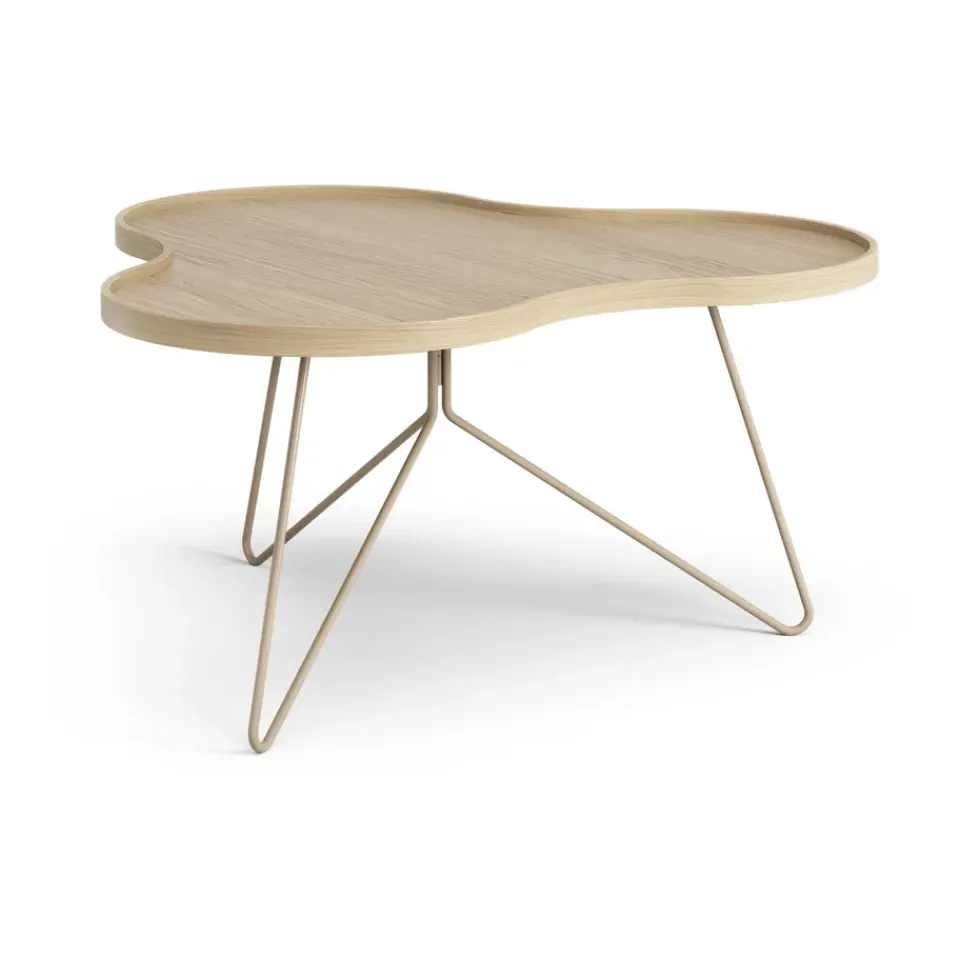 Coffee Tables^Swedese Flower mono table 84x90 cm, H45 Oak lacquered-nutmeg RAL1019 Beige