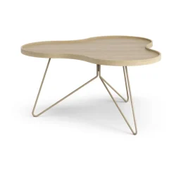 Coffee Tables^Swedese Flower mono table 84x90 cm, H45 Oak lacquered-nutmeg RAL1019 Beige