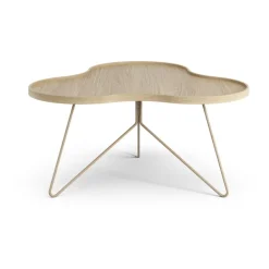 Coffee Tables^Swedese Flower mono table 84x90 cm, H45 Oak lacquered-nutmeg RAL1019 Beige