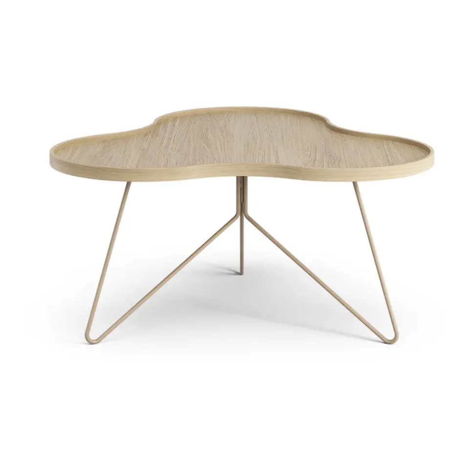 Coffee Tables^Swedese Flower mono table 84x90 cm, H45 Oak lacquered-nutmeg RAL1019 Beige