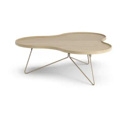 Coffee Tables^Swedese Flower mono table 107x114 cm, H39 Oak lacquered-nutmeg RAL1019 Beige