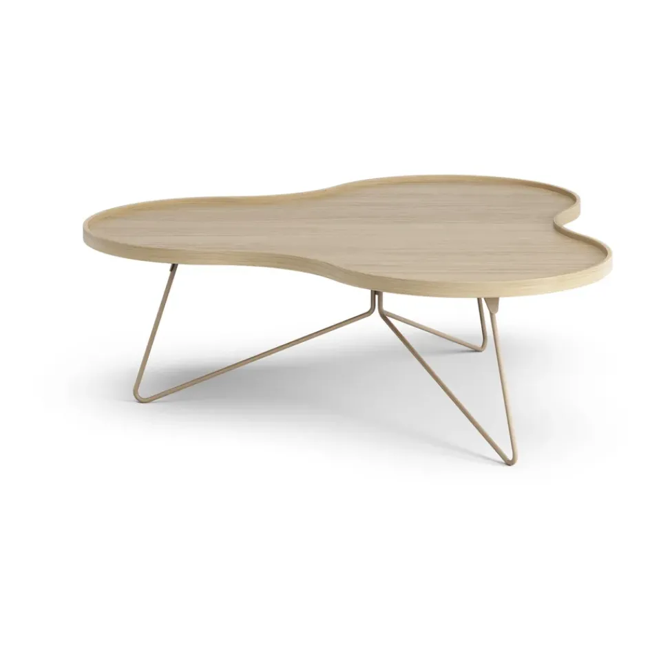 Coffee Tables^Swedese Flower mono table 107x114 cm, H39 Oak lacquered-nutmeg RAL1019 Beige
