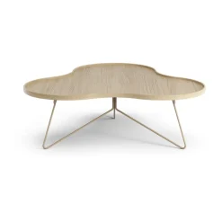 Coffee Tables^Swedese Flower mono table 107x114 cm, H39 Oak lacquered-nutmeg RAL1019 Beige