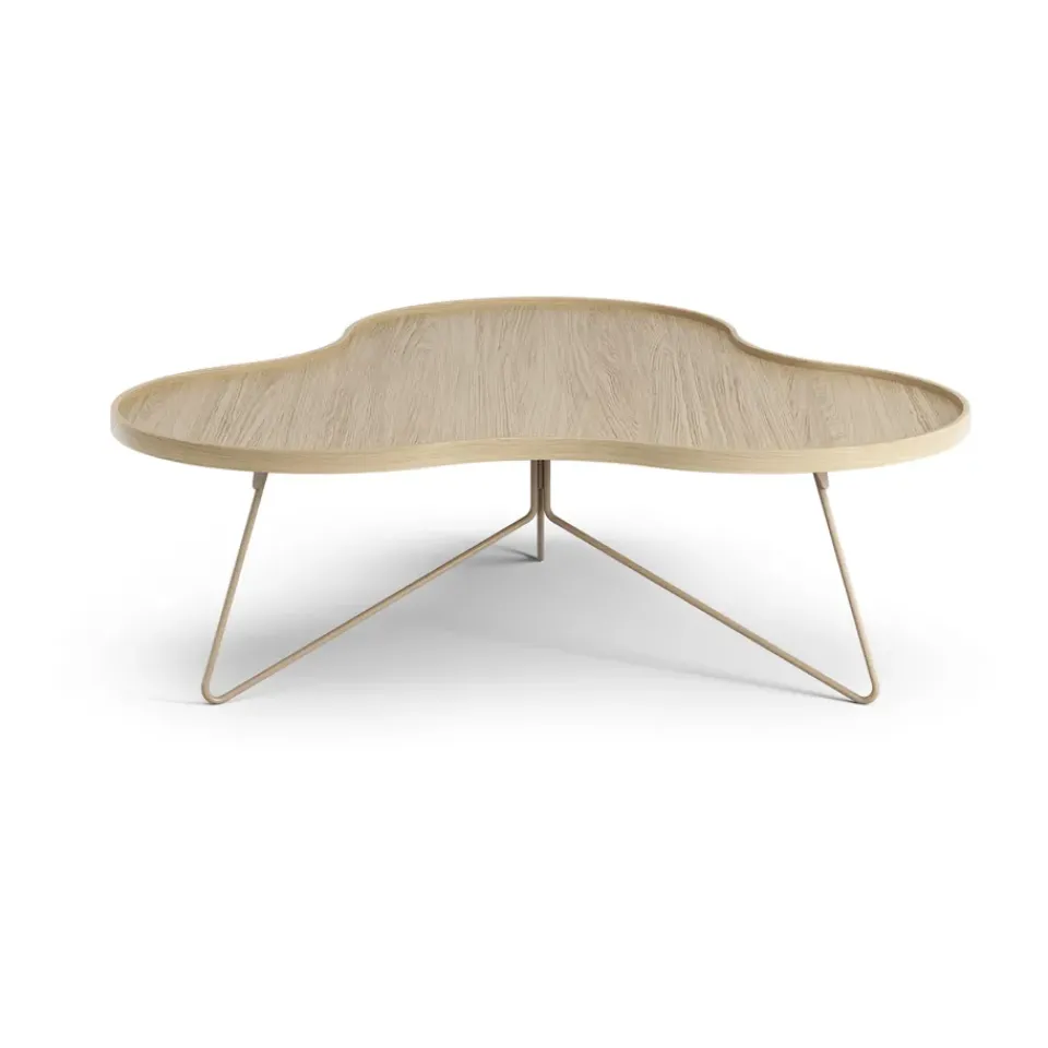 Coffee Tables^Swedese Flower mono table 107x114 cm, H39 Oak lacquered-nutmeg RAL1019 Beige