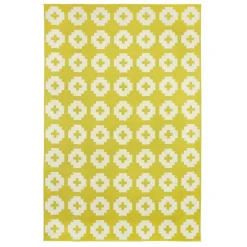 Plastic Rugs^Brita Sweden Flower rug large sun , 170x250 cm Yellow