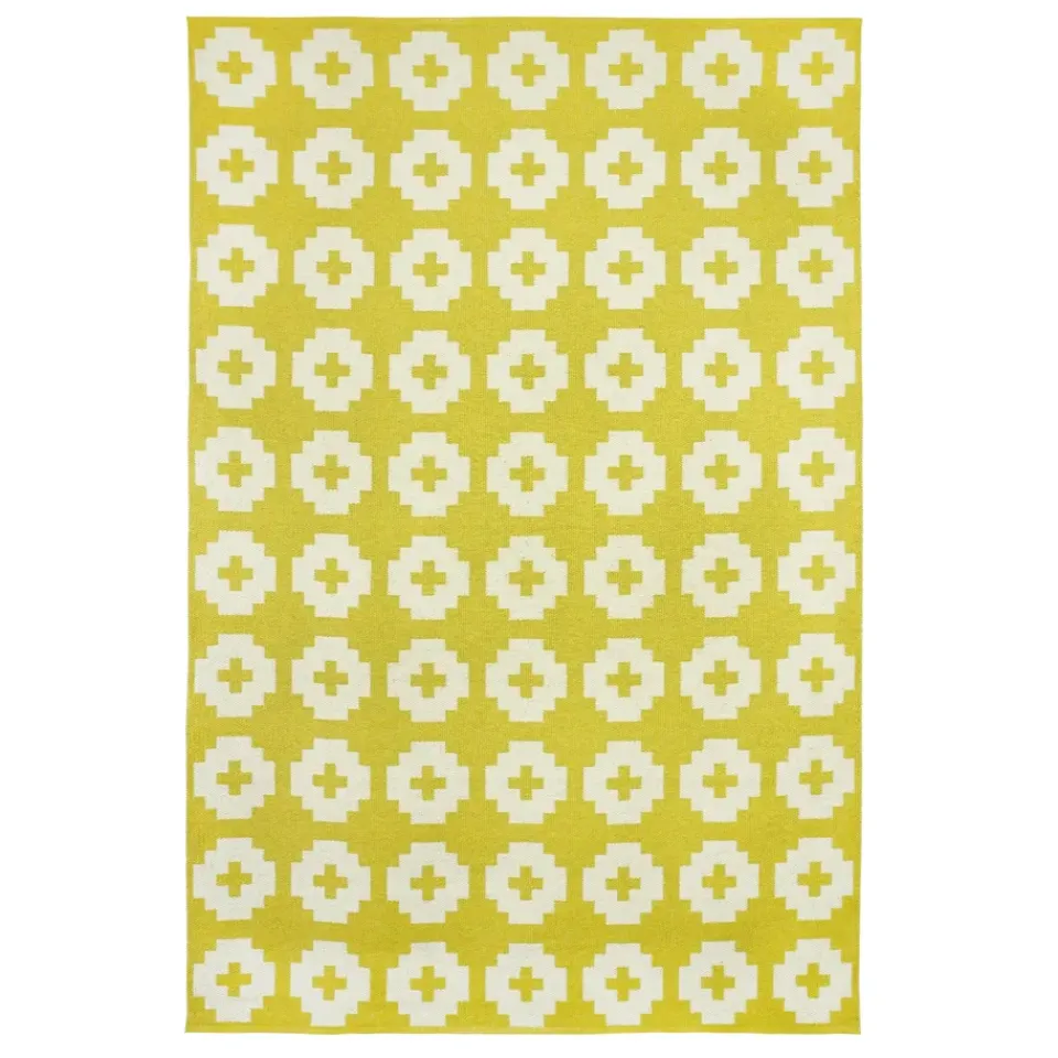 Plastic Rugs^Brita Sweden Flower rug large sun , 170x250 cm Yellow